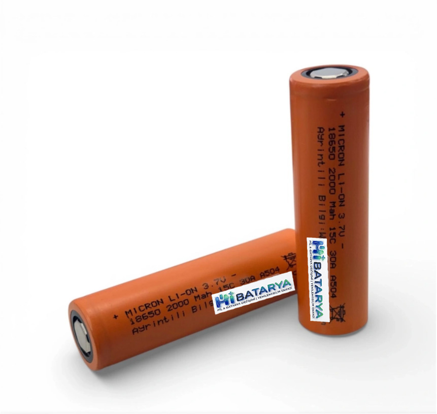 Micron - Lityum İyon Pil - 3.7 Volt - 2000 mAh -15c