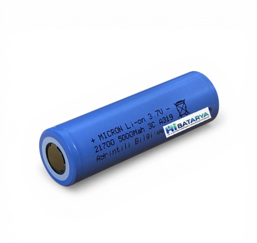 Micron - Lityum İyon Pil - 21700 Boy - 3.7 Volt - 5000 mAh - 3c - Başsız