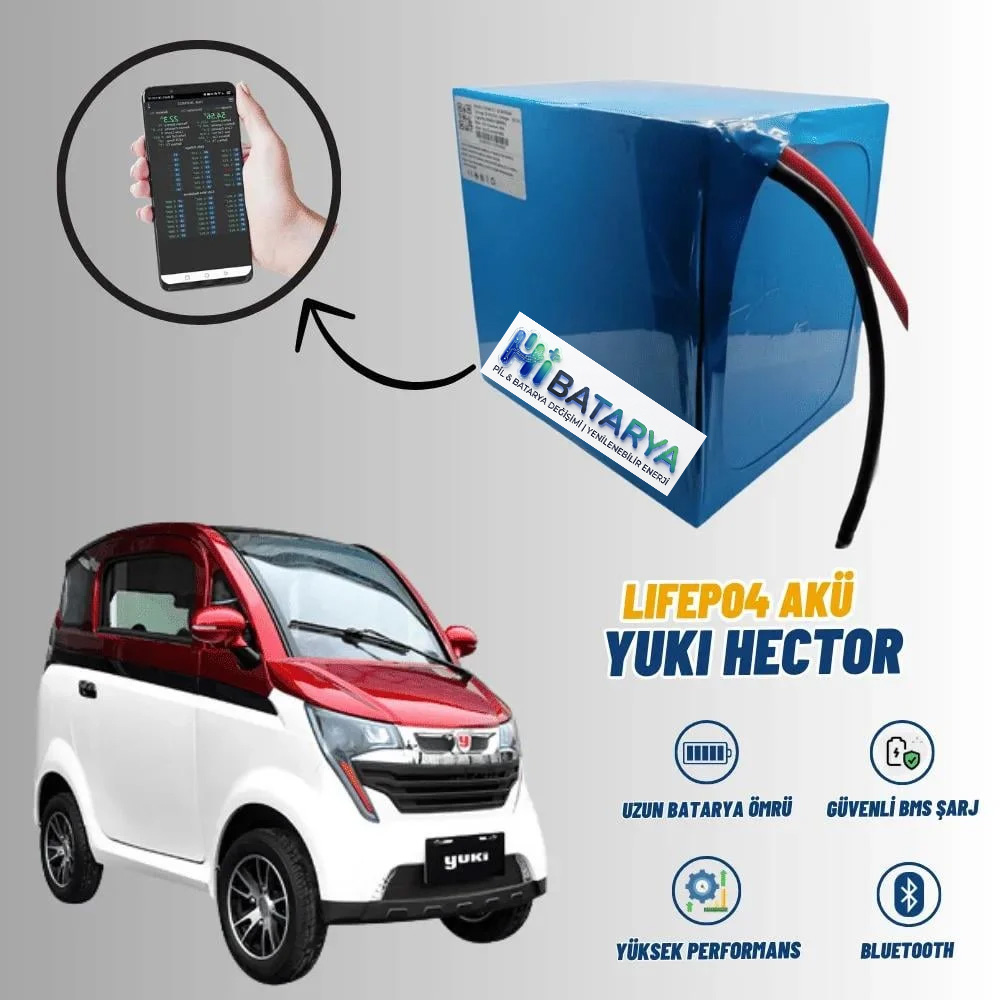 HiBatarya Yuki Hector 60 V 60 Ah LiFePO4 Batarya Lityum Akü