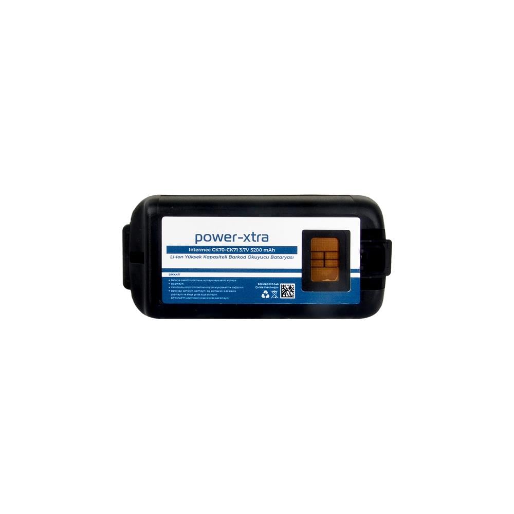 Power-Xtra - Intermec CK70-CK71 3.7V 5200mAh Li-ion Yüksek Kapasiteli El Terminali Bataryası