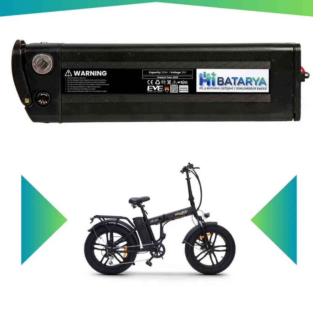 Skyjet Nitro Pro Uyumlu 36V 20Ah Güçlendirilmiş Elektrikli Bisiklet Bataryası